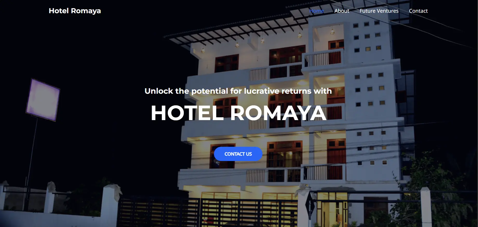 Website for Luxury Hotel