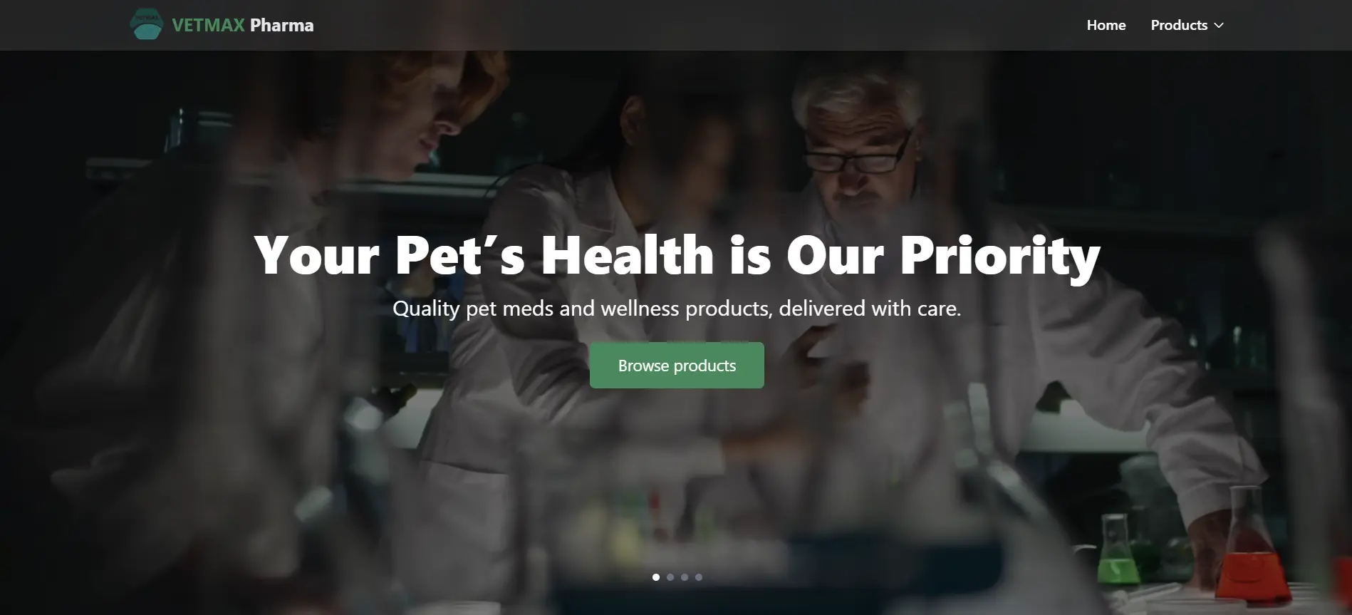 Vet Max Pharma Website